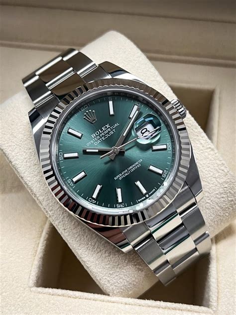 rolex datejust mint green motif|rolex datejust 41 oyster.